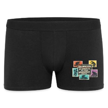 Roofer Saying Retro Collage - Men's Boxer Shorts - black - Front