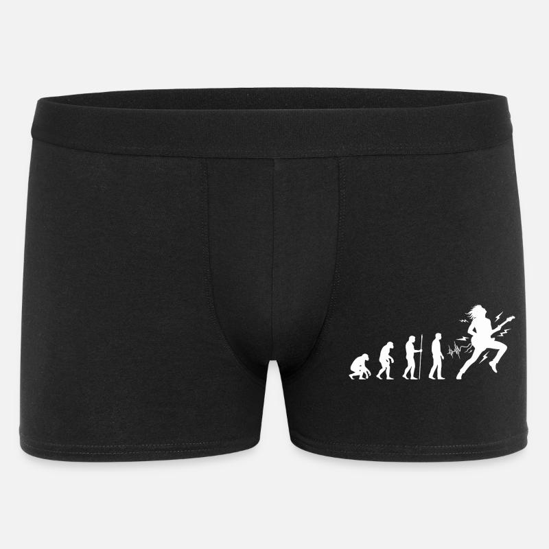 Evolution zum Rockmusiker Gitarren Design - Männer Boxer Shorts - Schwarz