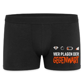Science Coder FOUR PLAGUES OF THE PRESENT FUNNY - Men's Boxer Shorts - black - Front