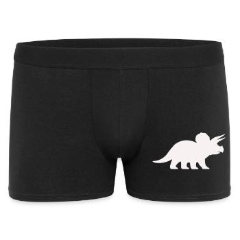 Triceratops Silhouette – Minimal Dino - Men's Boxer Shorts - black - Front