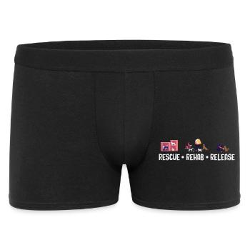 Rescue, Rehabilitation, Release, Animal Shelter, Foster Family - Men's Boxer Shorts - black - Front