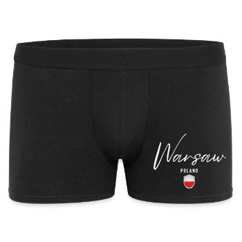 Varsovie, Pologne, design élégant Varsovie - Boxer Homme - noir - Devant