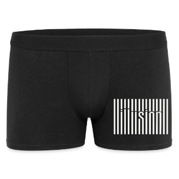 Illusion du code-barres - Boxer Homme - noir - Devant