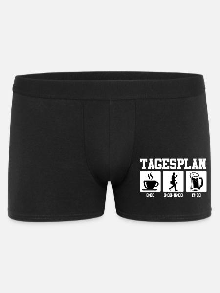 Postman DAILY SCHEDULE Parcel Deliverer Funny - Men's Boxer Shorts - black