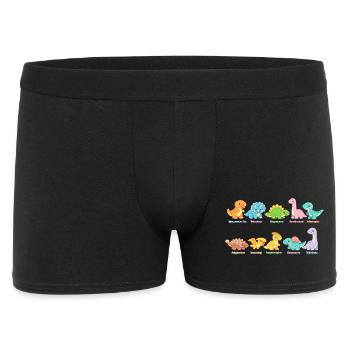 Troupe de dinosaures colorés Mignons dinosaures - Boxer Homme - noir - Devant
