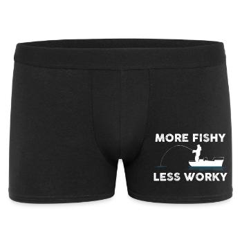 Blague sur le bateau pêcheur - Boxer Homme - noir - Devant