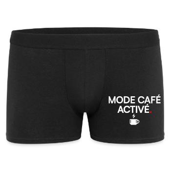 MODE CAFÉ ACTIVÉ | Humour café - Boxer Homme - noir - Devant