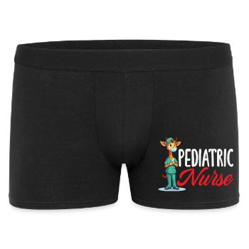 Pediatric Nurse Giraffe Medicine - Men's Boxer Shorts - black - Front
