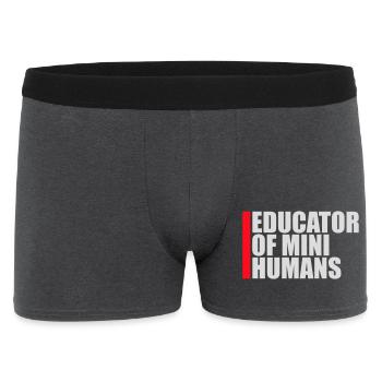 Éducatrice de petits humains Enseignante des enfants drôles - Boxer Homme - charbon - Devant