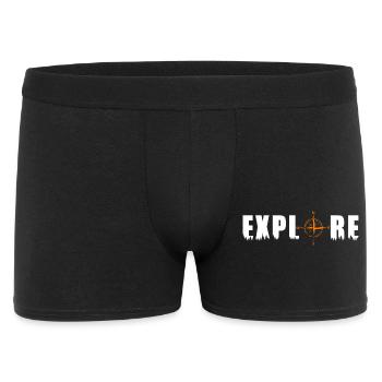 Explorez le motif avec une boussole - Boxer Homme - noir - Devant