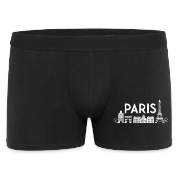 Pariser Lichtstadt Silhouette - Männer Boxer Shorts - Schwarz - Vorne