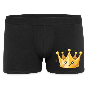 Kawaii Golden Crown Illustration - Men's Boxer Shorts - black - Front