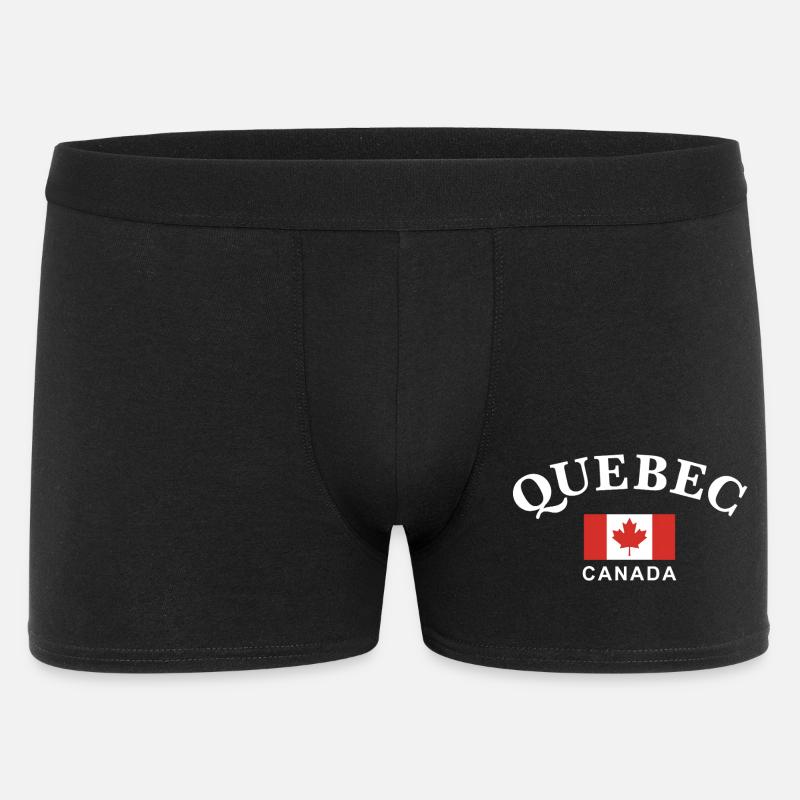 Quebec, Kanada - Männer Boxer Shorts - Schwarz