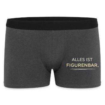 Everything Is Figurine Bar Typoart - Men's Boxer Shorts - charcoal grey - Front