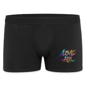 Colorful Love Air Text Painting Print - Men's Boxer Shorts - black - Front