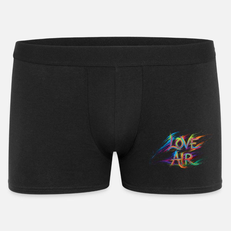 Farbenfrohe Liebesluft-Text-Gemälde - Männer Boxer Shorts - Schwarz