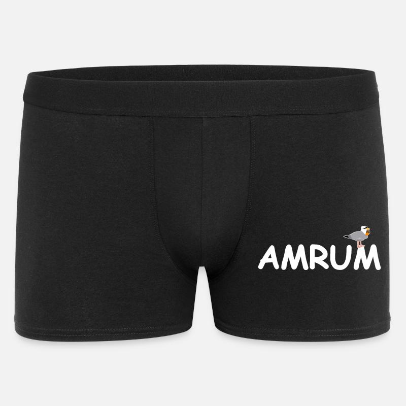 Amrum Möwe Nordsee - Männer Boxer Shorts - Schwarz