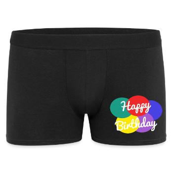 ALLES GUTE ZUM GEBURTSTAG. ALLES GUTE ZUM GEBURTSTAG. JAHRESTAG. - Männer Boxer Shorts - Schwarz - Vorne