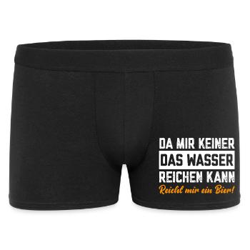 Comme personne ne peut me donner d’eau, la bière me suffit - Boxer Homme - noir - Devant