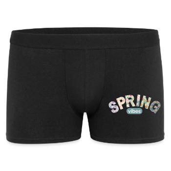Flower Letters / Colorful Floral Design - Men's Boxer Shorts - black - Front