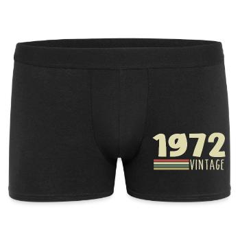 1972-Jubiläum-1972-Retro-1972 - Männer Boxer Shorts - Schwarz - Vorne