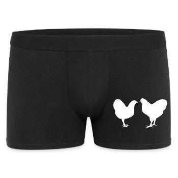 Fans de poulet - Coq - Coq - Poussins - Wyandotten - Boxer Homme - noir - Devant