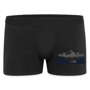 Camping Shirt for Outdoor Adventurers - Men's Boxer Shorts - black - Front