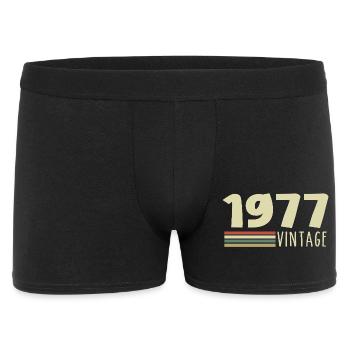 1977-Anniversaire-1977-retro-1977 - Boxer Homme - noir - Devant
