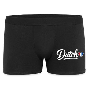 Dutch Script with Flag Heart Fan Patriotic - Men's Boxer Shorts - black - Front