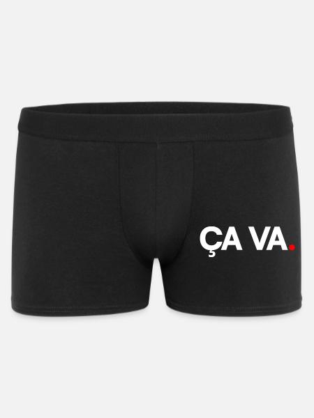 ÇA VA | Expression humour minimaliste - Boxer Homme - noir