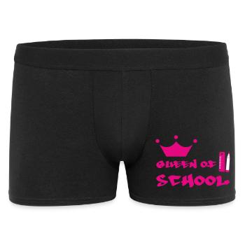 Reine de la Cour d'École : Design Girly Couronné - Boxer Homme - noir - Devant