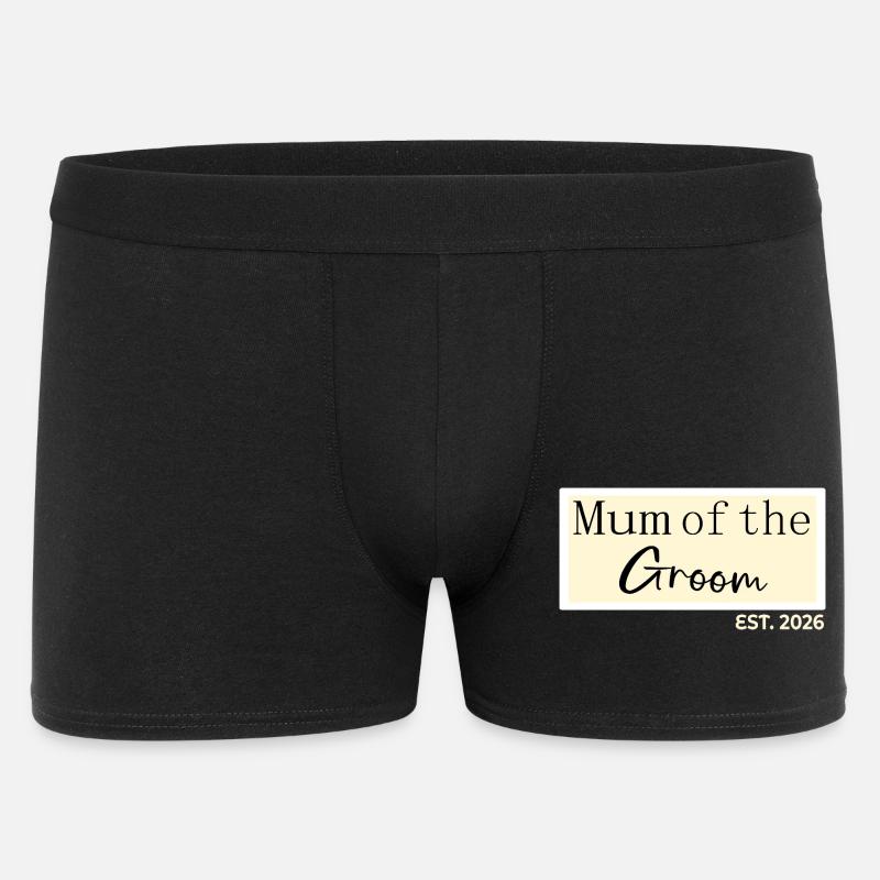 Mutter des Bräutigams 2026 - Männer Boxer Shorts - Schwarz