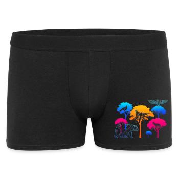 Neon Forest - Männer Boxer Shorts - Schwarz - Vorne