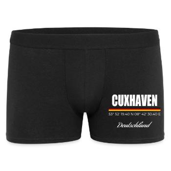 Cuxhaven - Männer Boxer Shorts - Schwarz - Vorne