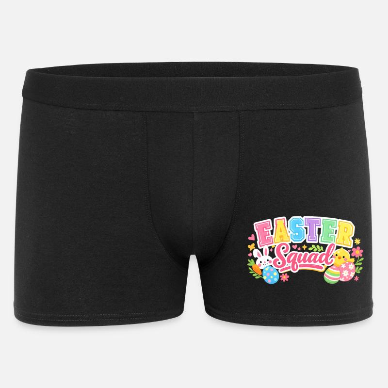 Ostern Squad Bunte Eier Küken - Männer Boxer Shorts - Schwarz
