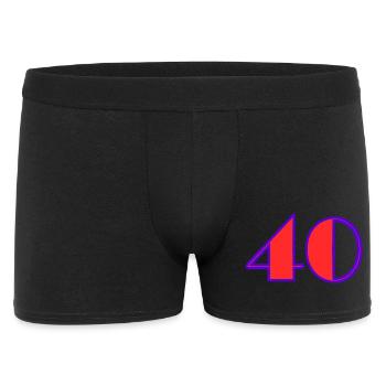 40. 40 YEARS. 40th ANNIVERSARY. 40 YEARS ANNIVERSARY. - Men's Boxer Shorts - black - Front