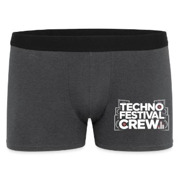 Techno Festival Crew – Techo Party Outfit - Männer Boxer Shorts - Anthrazit - Vorne