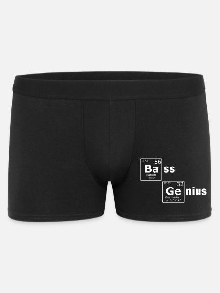 Bass Genius Periodensystem PSE Elemente Nerd - Männer Boxer Shorts - Schwarz