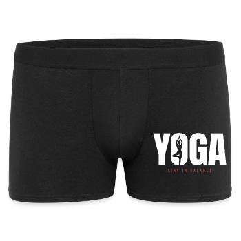 Yoga Équilibre – Motivation pour rester en équilibre - Boxer Homme - noir - Devant