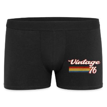 Vintage76 Retro Birthday - Men's Boxer Shorts - black - Front