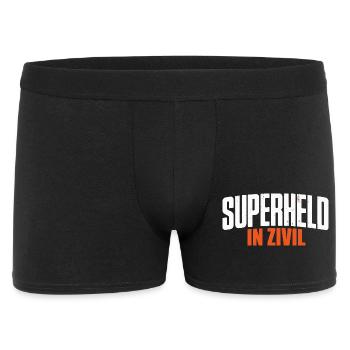 Superheld In Zivil Superhero Superhelden Kostüm - Männer Boxer Shorts - Schwarz - Vorne