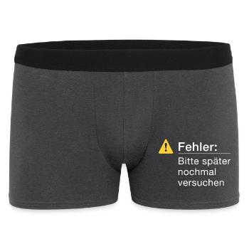 Fehler: Bitte noch einmal versuchen Informatik - Männer Boxer Shorts - Anthrazit - Vorne