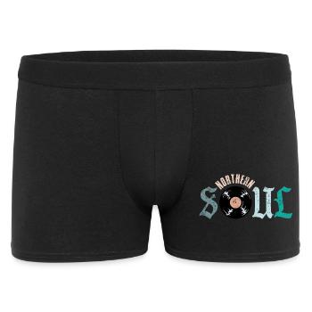 Northern Soul Music Vinyl - Männer Boxer Shorts - Schwarz - Vorne
