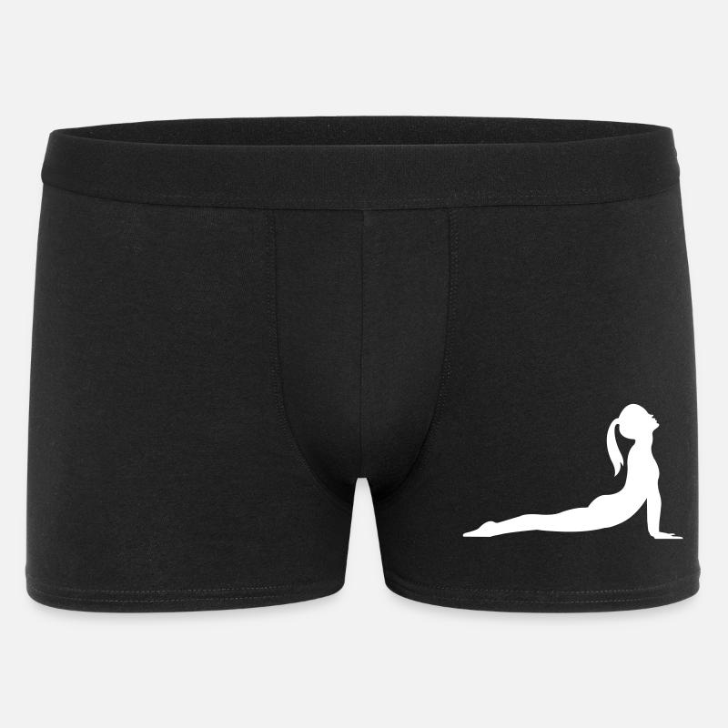 Yoga Silhouette - Männer Boxer Shorts - Schwarz