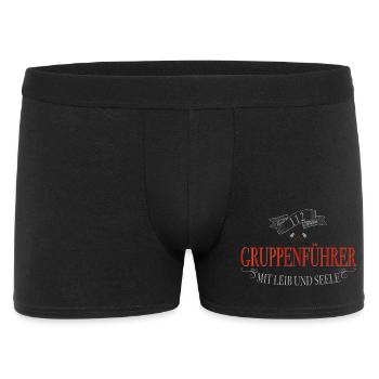 Feuerwehr Gruppenführer mit Herz und Seele - Männer Boxer Shorts - Schwarz - Vorne