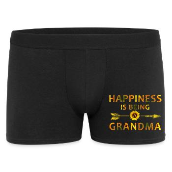 Happiness Is Being a Grandma Funny Gift Shirt - Men's Boxer Shorts - black - Front