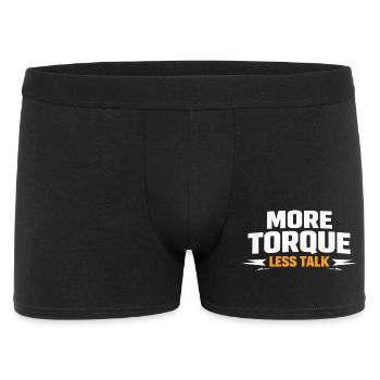 More torque, less talking - Men's Boxer Shorts - black - Front