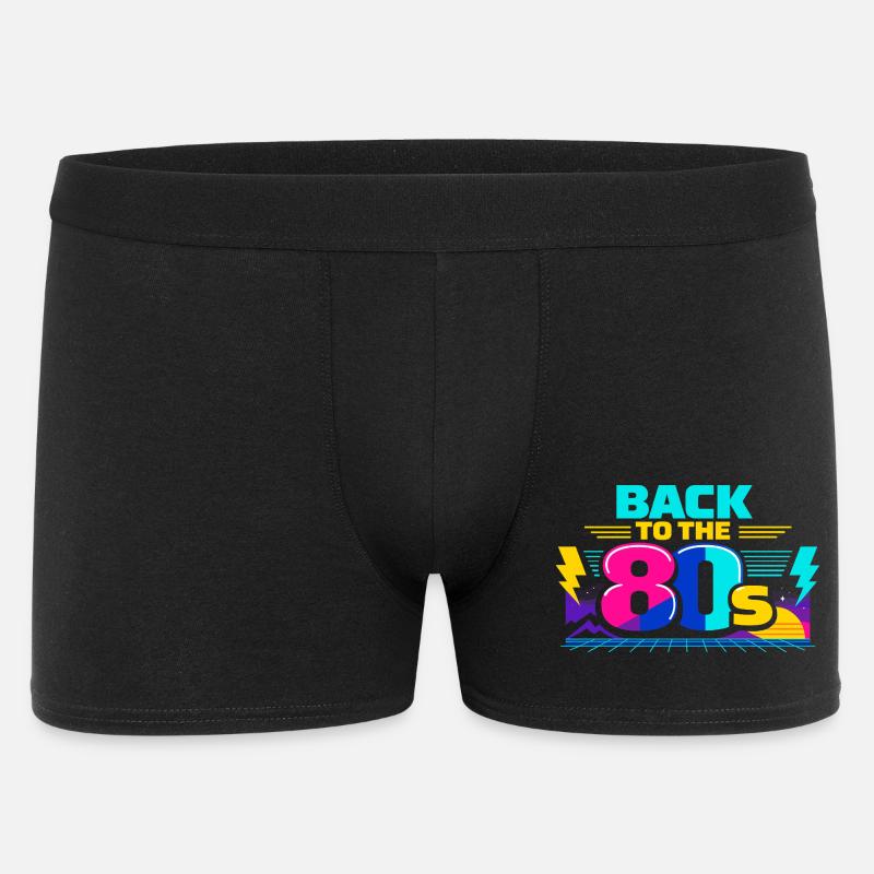 Zurück in die 80er Neon - Männer Boxer Shorts - Schwarz