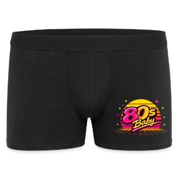 80er Neon Baby - Männer Boxer Shorts - Schwarz - Vorne