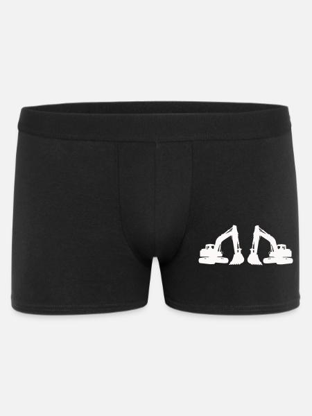 Double Excavator Silhouette - Men's Boxer Shorts - black
